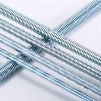 গুণমান  ISO9001 Gr8.8 Zinc Plated Thread Rods Galvanized Full Thread Bar Bolts কারখানা