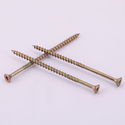 গুণমান  Yellow Zinc Torx Drive Chipboard Screw Double Countersunk Head Chipboard Screw কারখানা